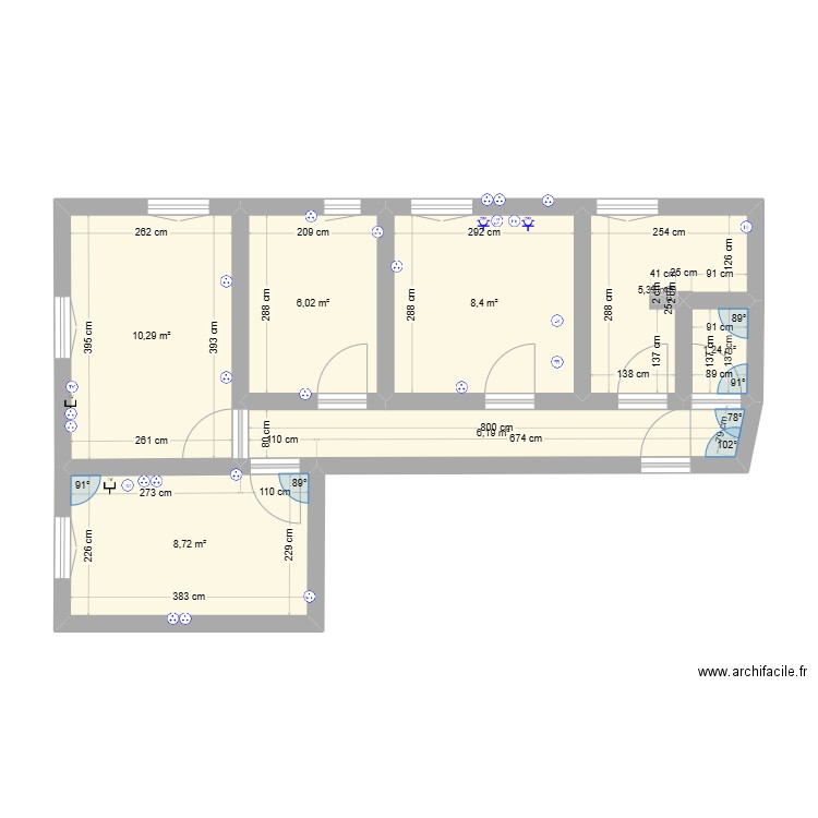 plan villars 3. Plan de 7 pièces et 46 m2