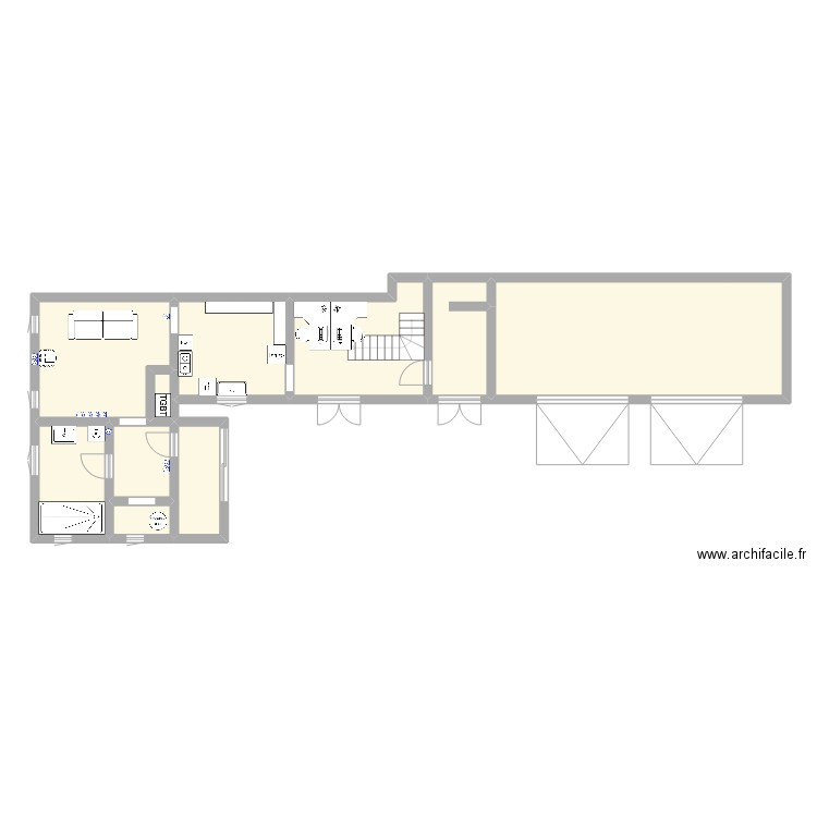 Maison. Plan de 10 pièces et 101 m2