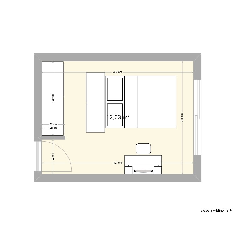 Alex 1. Plan de 1 pièce et 12 m2