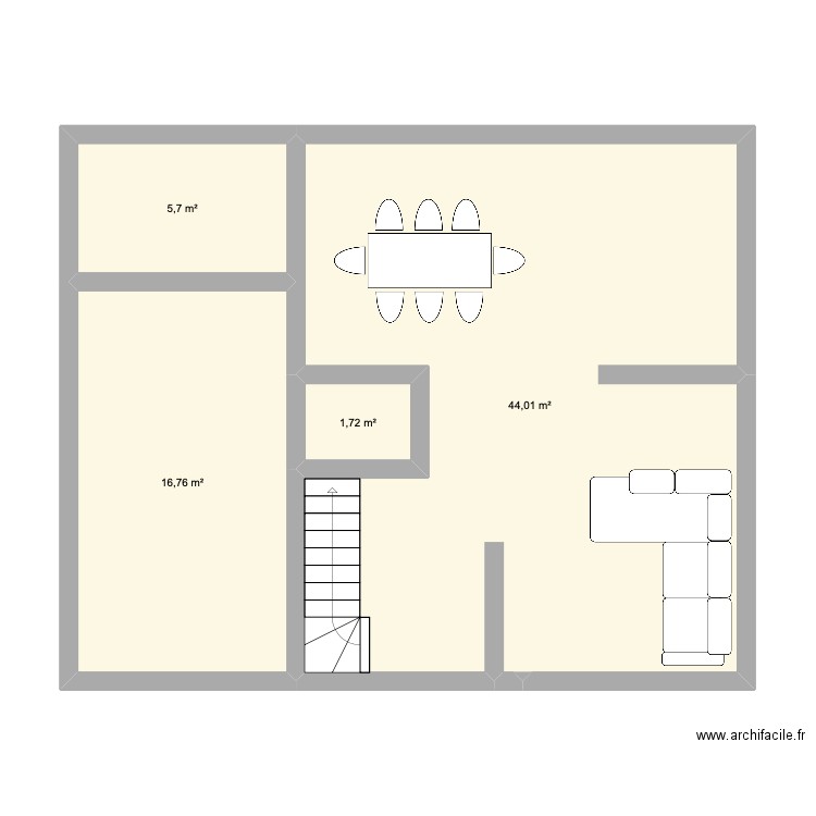 maison boissy. Plan de 4 pièces et 68 m2