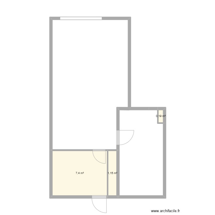 1er étage LA PLAGNE. Plan de 3 pièces et 9 m2