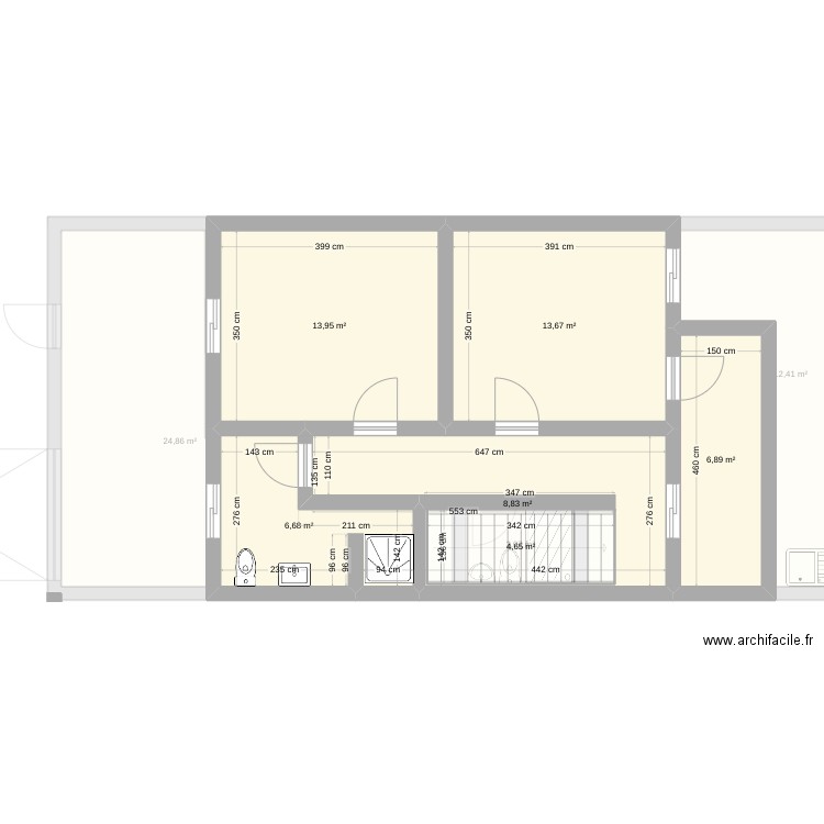 Maison 2 El Tejar. Plan de 11 pièces et 147 m2