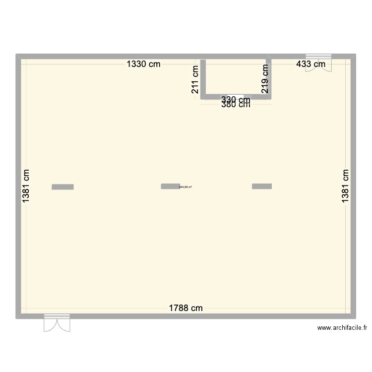 clichy. Plan de 1 pièce et 245 m2