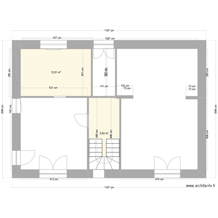 languidic. Plan de 2 pièces et 21 m2