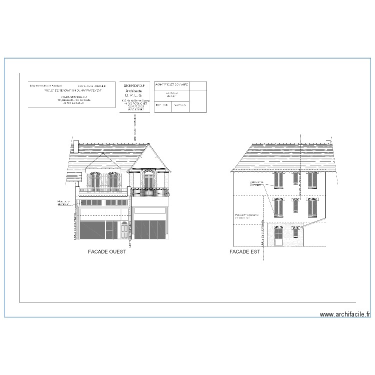 Façade La Baule. Plan de 0 pièce et 0 m2