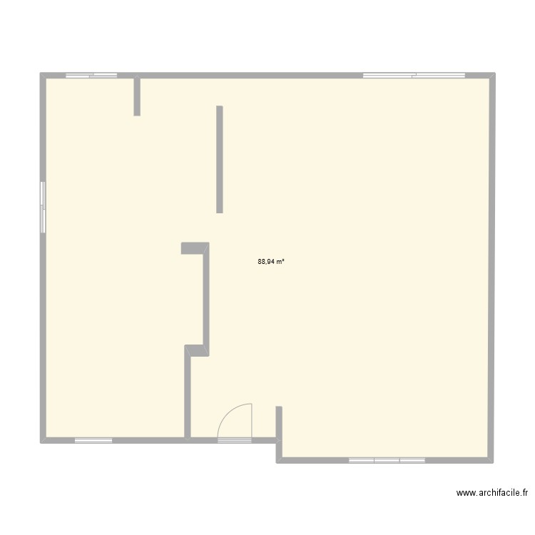 maison idée. Plan de 1 pièce et 89 m2