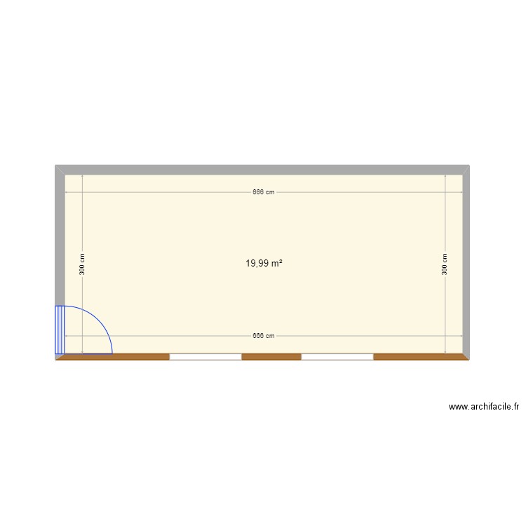 abris de jardin. Plan de 1 pièce et 20 m2