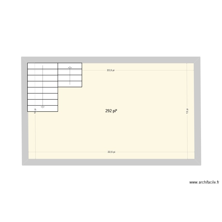 Cuisine. Plan de 1 pièce et 27 m2