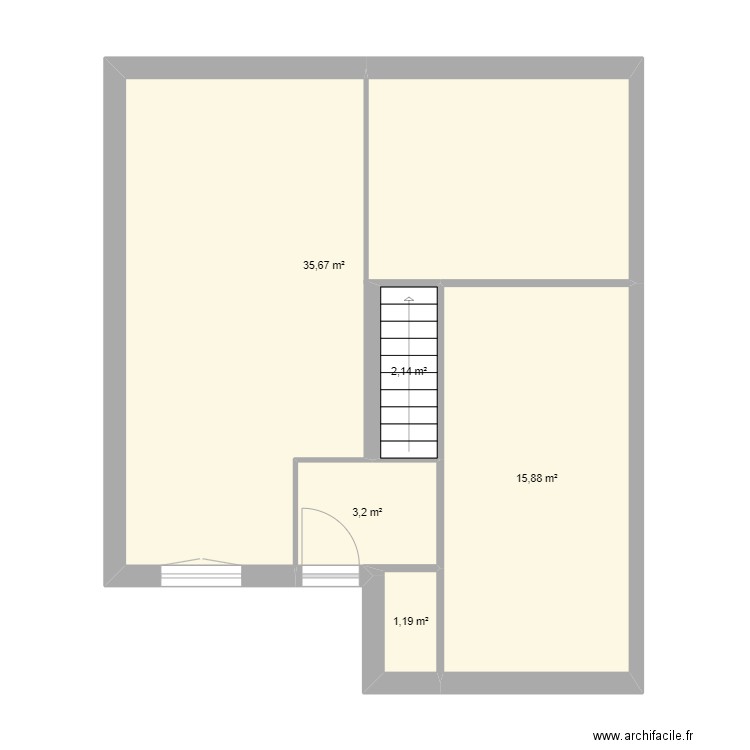 1er. Plan de 5 pièces et 58 m2