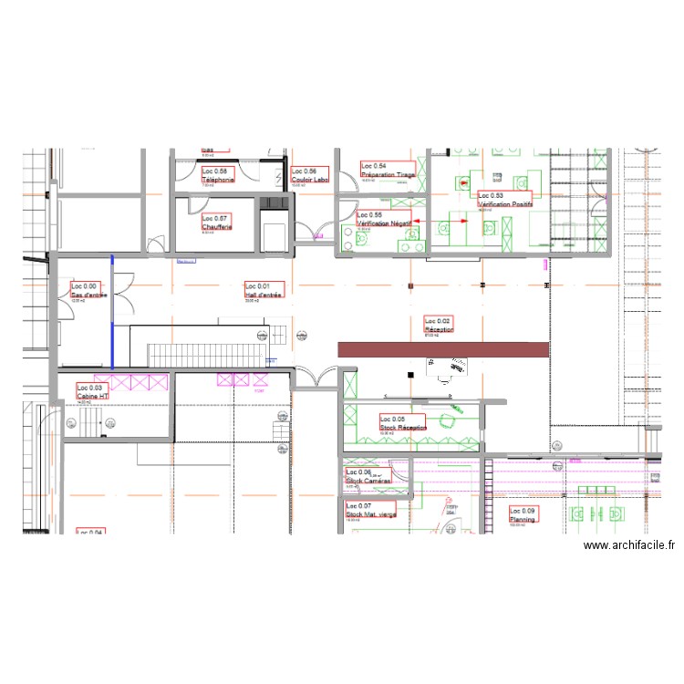 Réception. Plan de 3 pièces et 28 m2