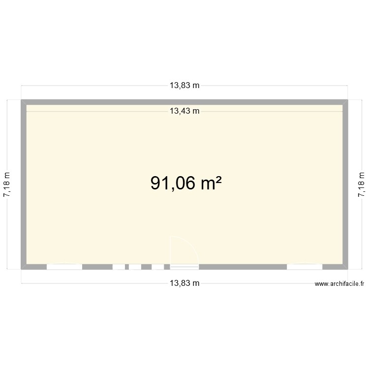 Maison Marcy la vraie. Plan de 1 pièce et 91 m2