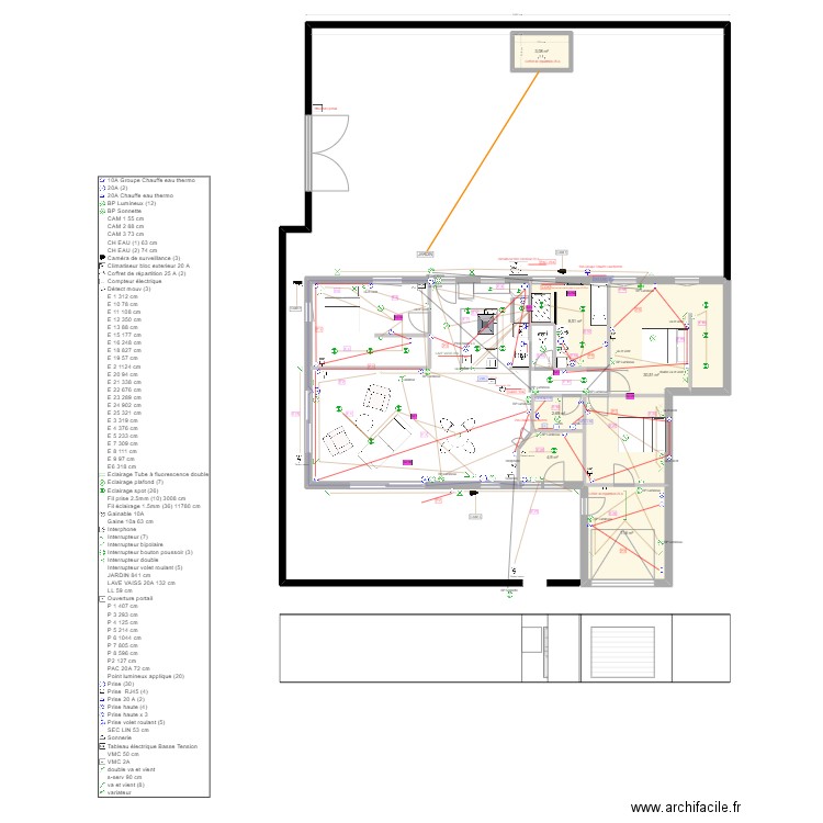 sandrine 3. Plan de 6 pièces et 61 m2