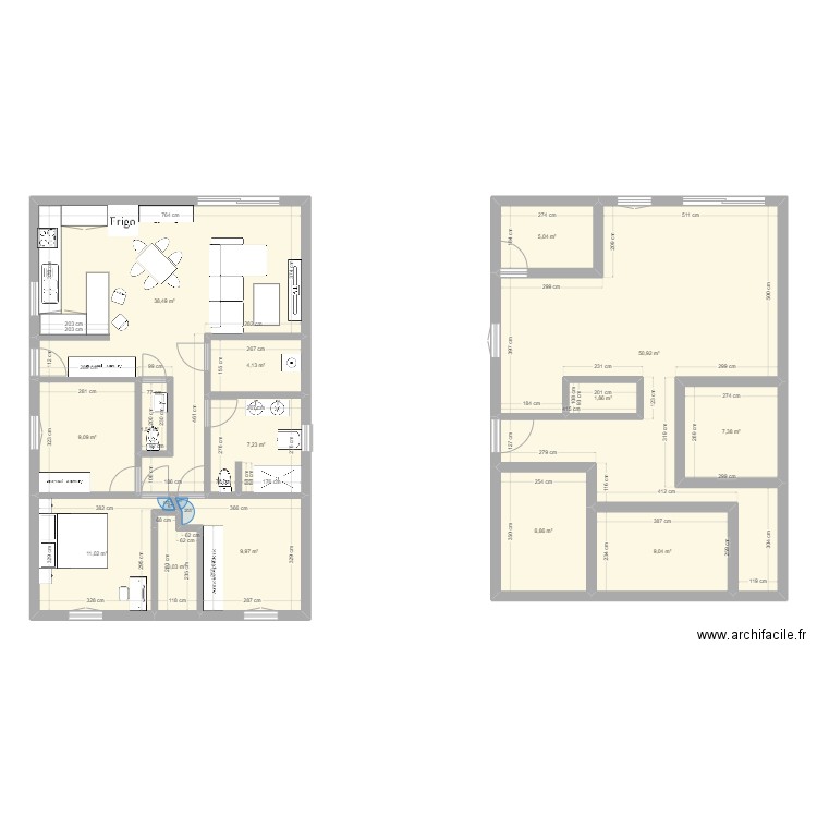 PROJET MAISON PADABIBI. Plan de 14 pièces et 168 m2