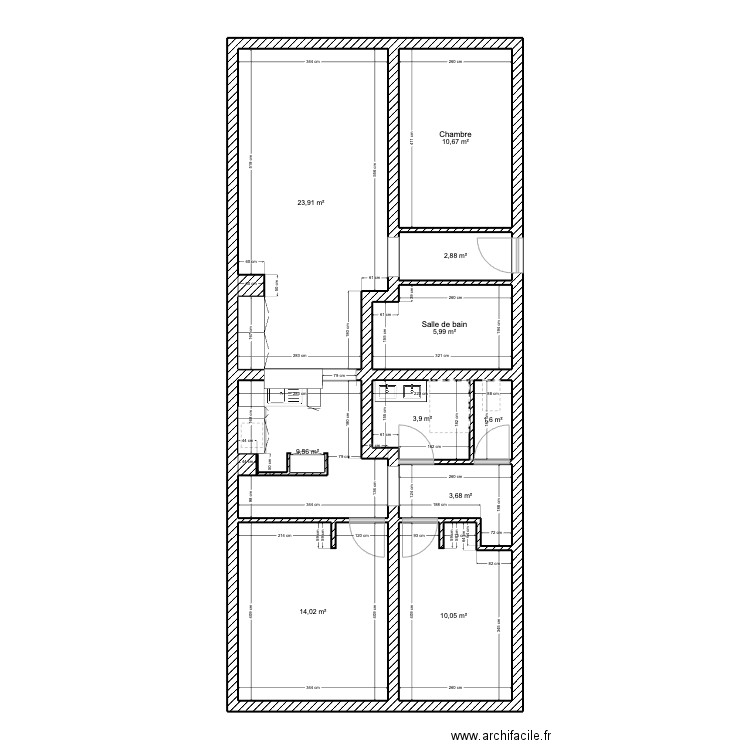 BRUS ARCACHON V2. Plan de 19 pièces et 173 m2