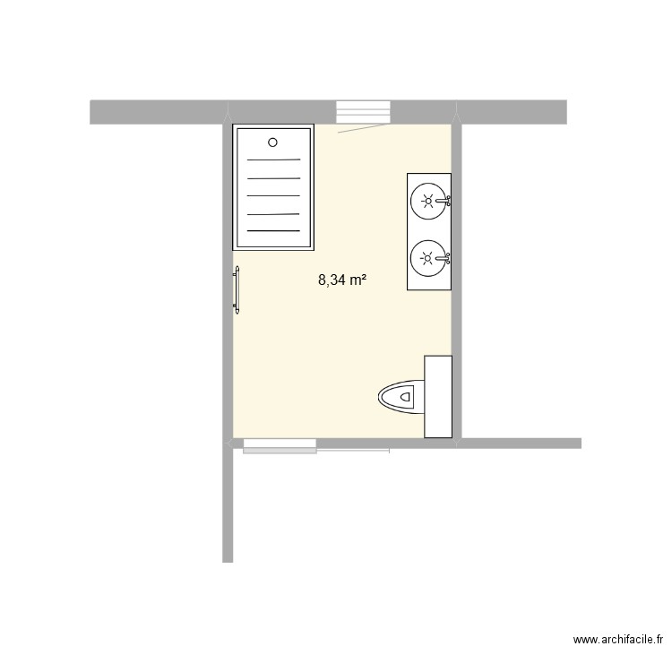 Giano - Projet 2. Plan de 1 pièce et 8 m2