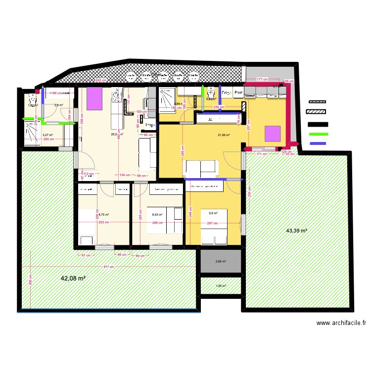 si possible c'est le mieux !. Plan de 17 pièces et 183 m2