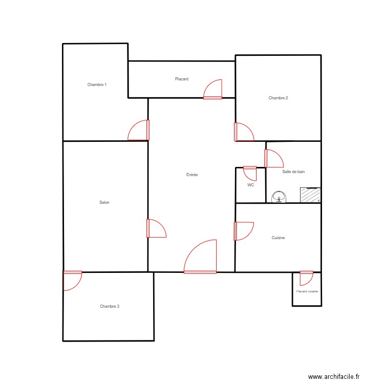 Plan 3 Vendeuvre. Plan de 7 pièces et 30 m2