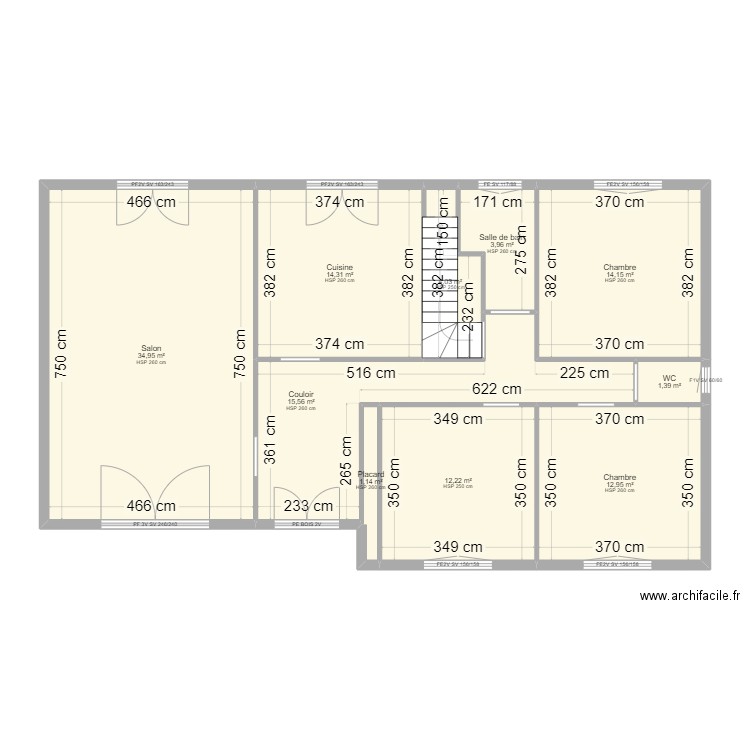 LHOSPITAL JEROME. Plan de 10 pièces et 115 m2