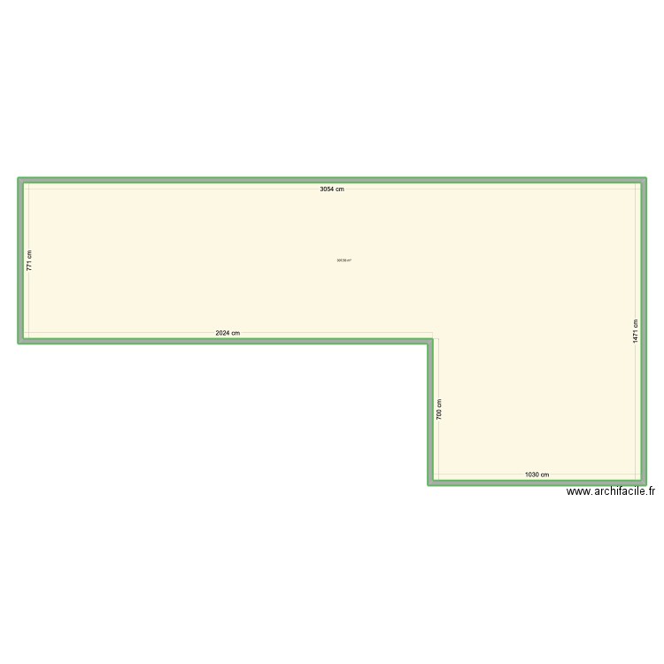 Réserve . Plan de 1 pièce et 308 m2