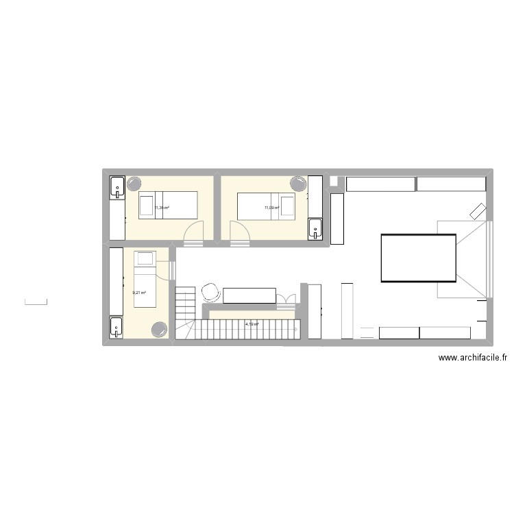 INSTITUE YVES ROCHER. Plan de 4 pièces et 36 m2