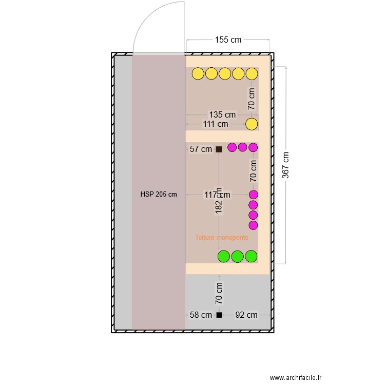 Local bouteilles gaz PHITEM E v11. Plan de 1 pièce et 15 m2