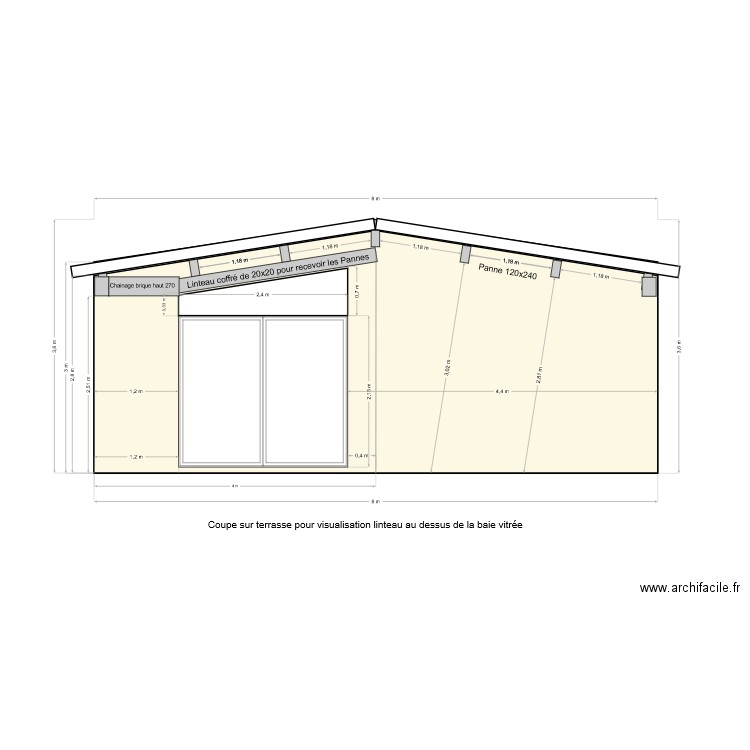 Facade Sud. Plan de 0 pièce et 0 m2