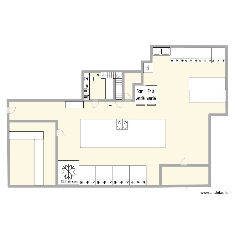 laboratoire 1er étage. Plan de 5 pièces et 342 m2