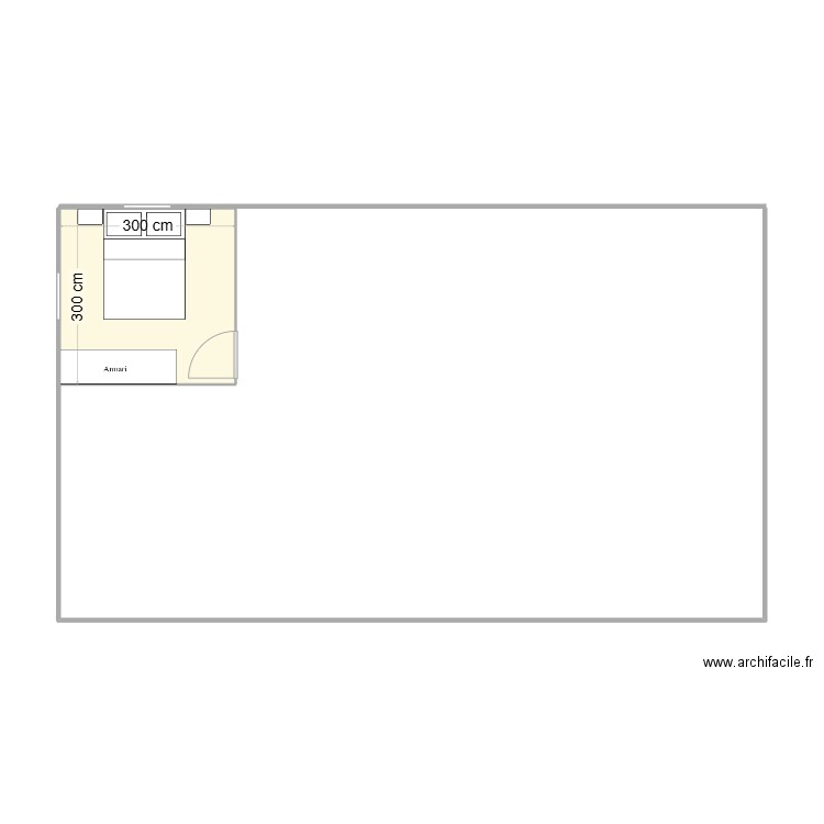 Plànol base. Plan de 1 pièce et 9 m2