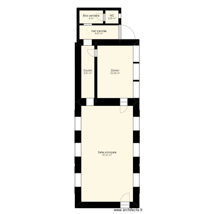 Plan MAM Uhart Mixe ET. Plan de 6 pièces et 107 m2