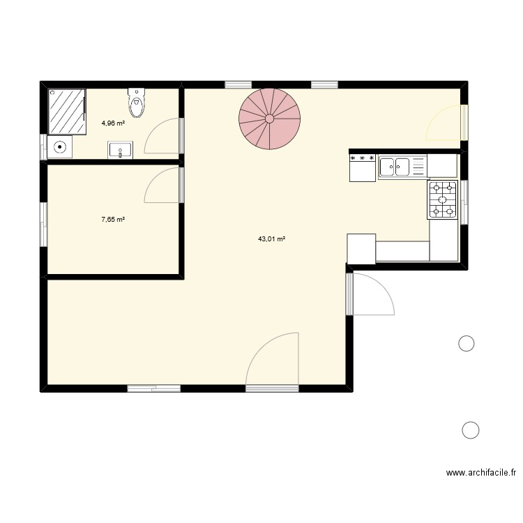 Soleil toiture. Plan de 6 pièces et 111 m2