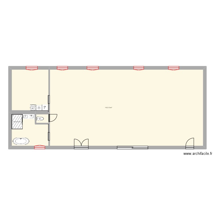 MAISON AURELIEN. Plan de 1 pièce et 142 m2