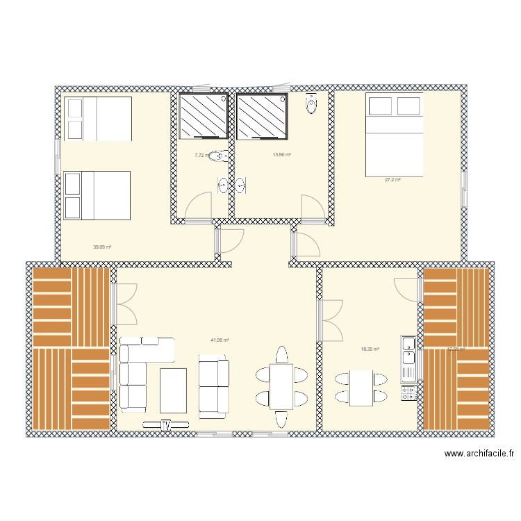 herve plan toiture. Plan de 7 pièces et 161 m2