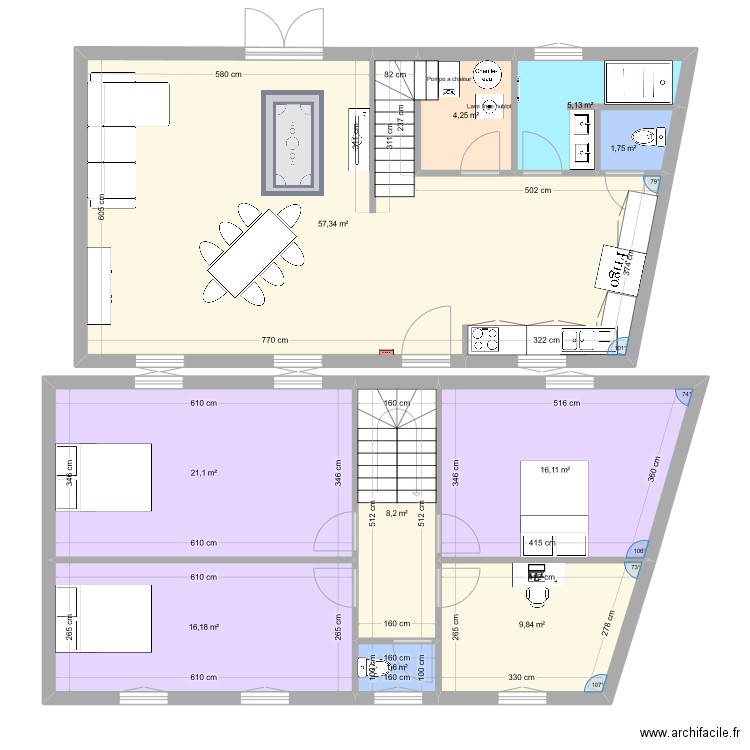 18 rte brion. Plan de 10 pièces et 142 m2