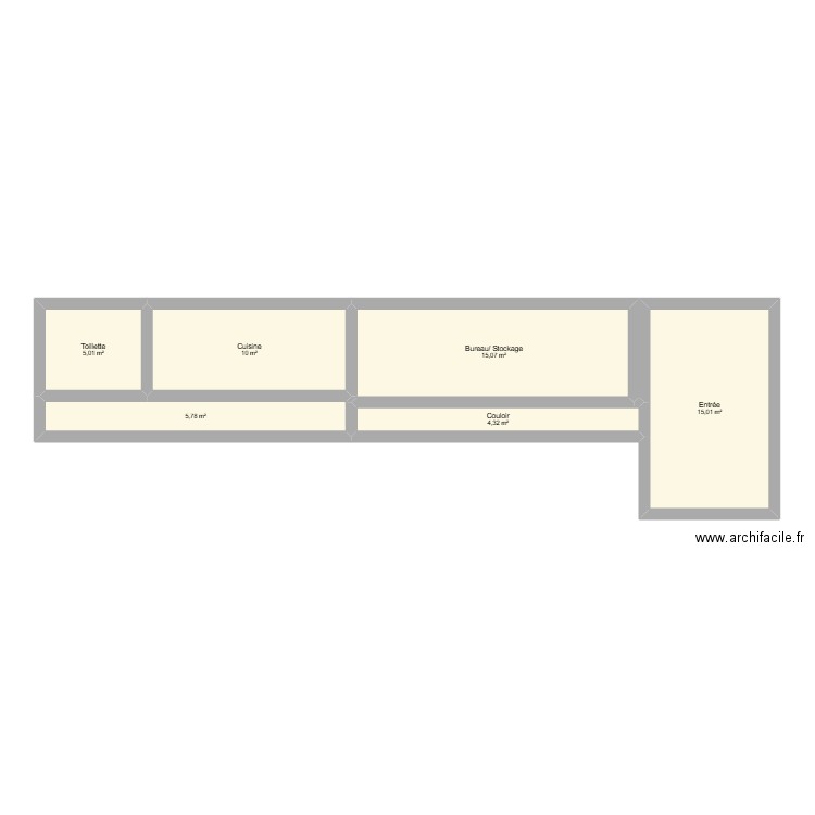 Institut JACQUOT. Plan de 6 pièces et 55 m2