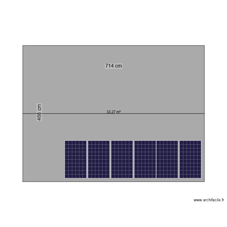 GAR. Plan de 1 pièce et 33 m2