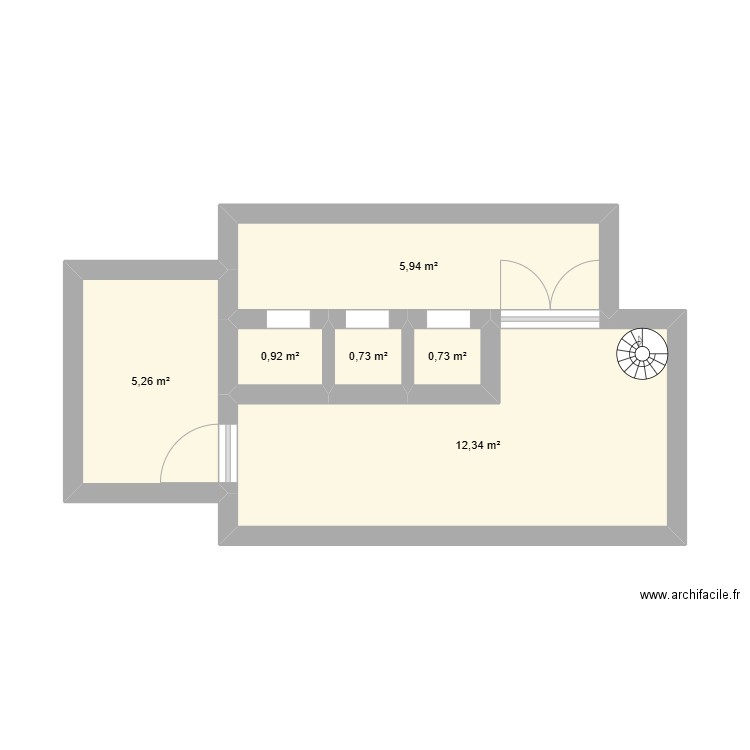 lycée !!. Plan de 6 pièces et 26 m2