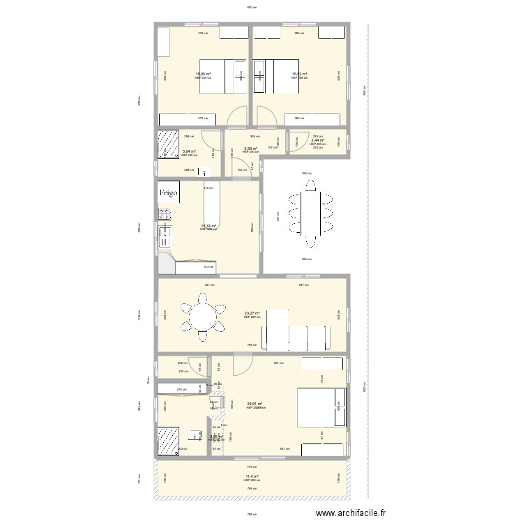  DOUDOU 1. Plan de 10 pièces et 123 m2