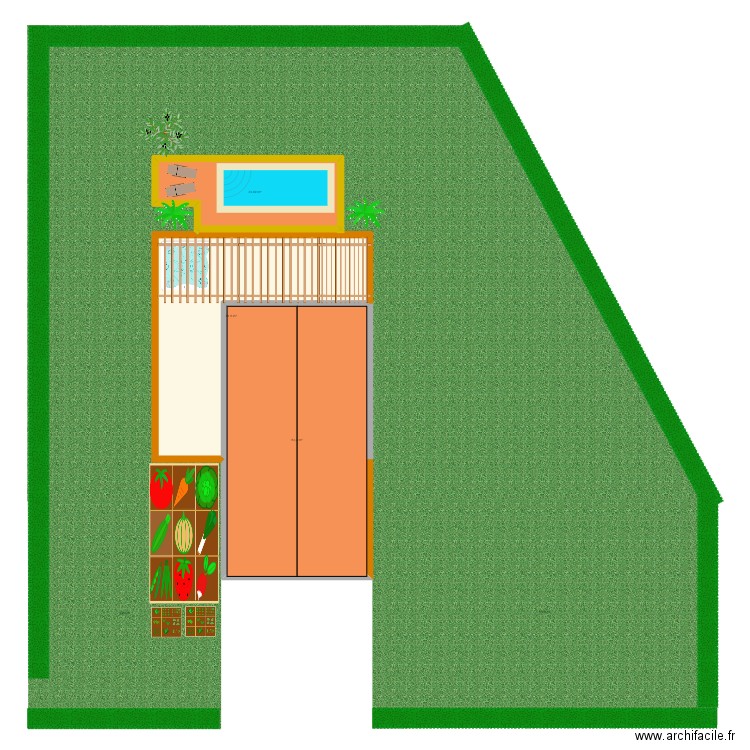 extension. Plan de 3 pièces et 159 m2