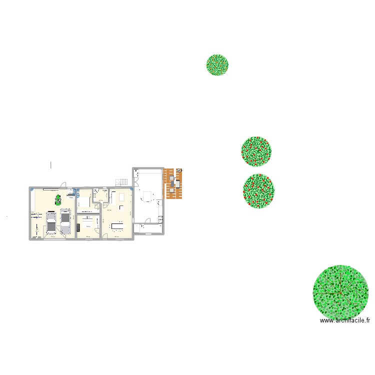 MONT BERGERE4. Plan de 3 pièces et 120 m2