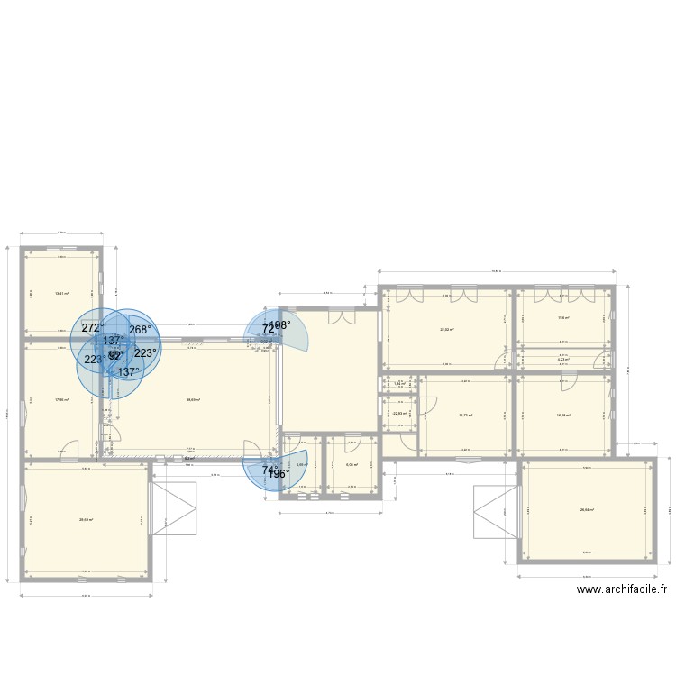 Mirandol V8 08022025. Plan de 18 pièces et 212 m2