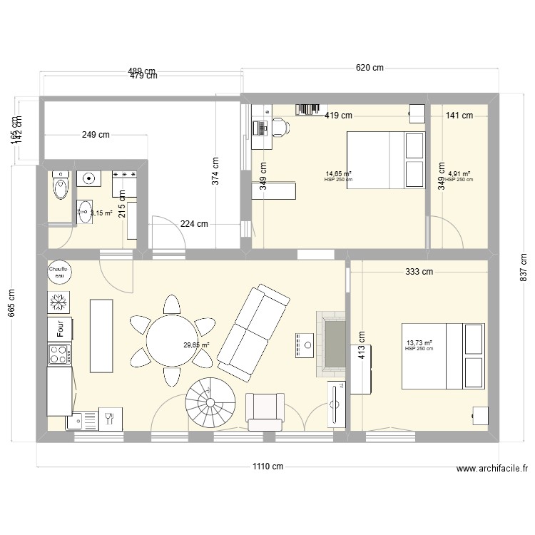 th592022 version 4. Plan de 6 pièces et 67 m2