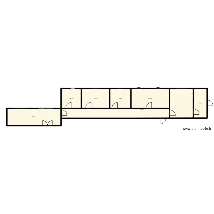 Chérine. Plan de 7 pièces et 103 m2