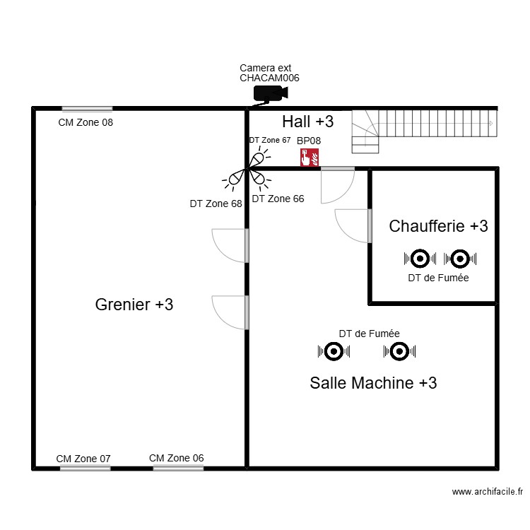 Cph +3. Plan de 2 pièces et 66 m2