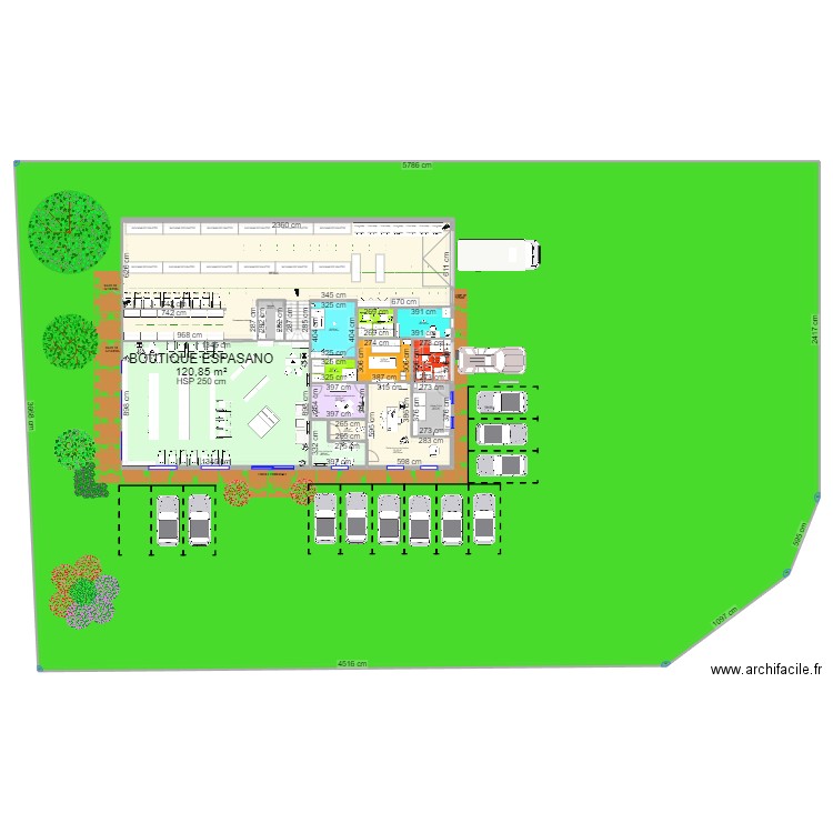 Espasano 5. Plan de 27 pièces et 2781 m2