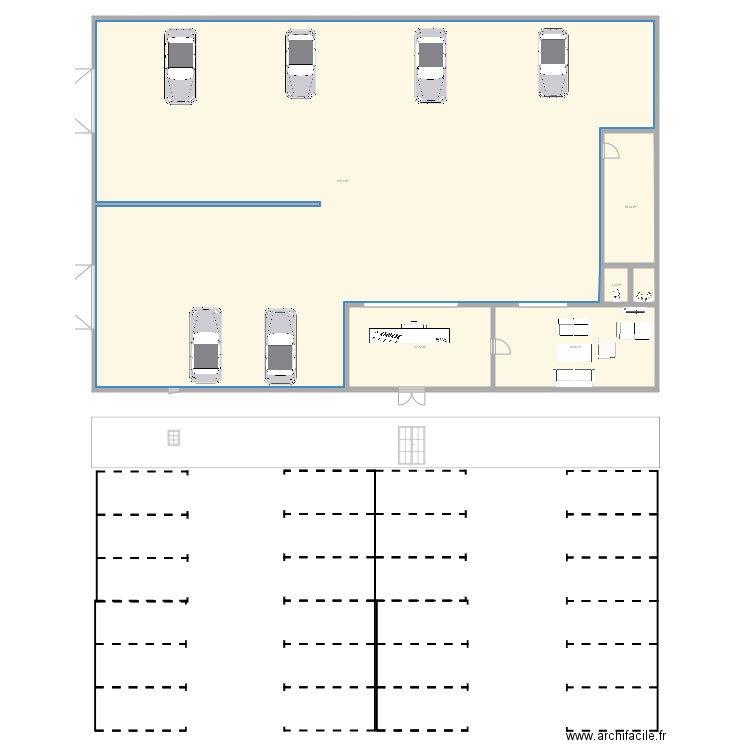 garage de reve . Plan de 5 pièces et 563 m2