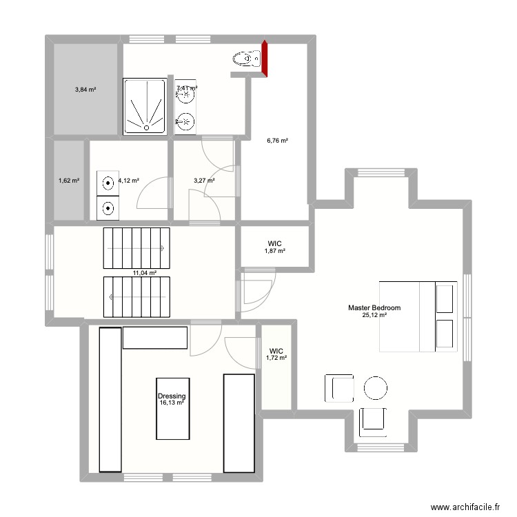 Alden V1. Plan de 20 pièces et 167 m2