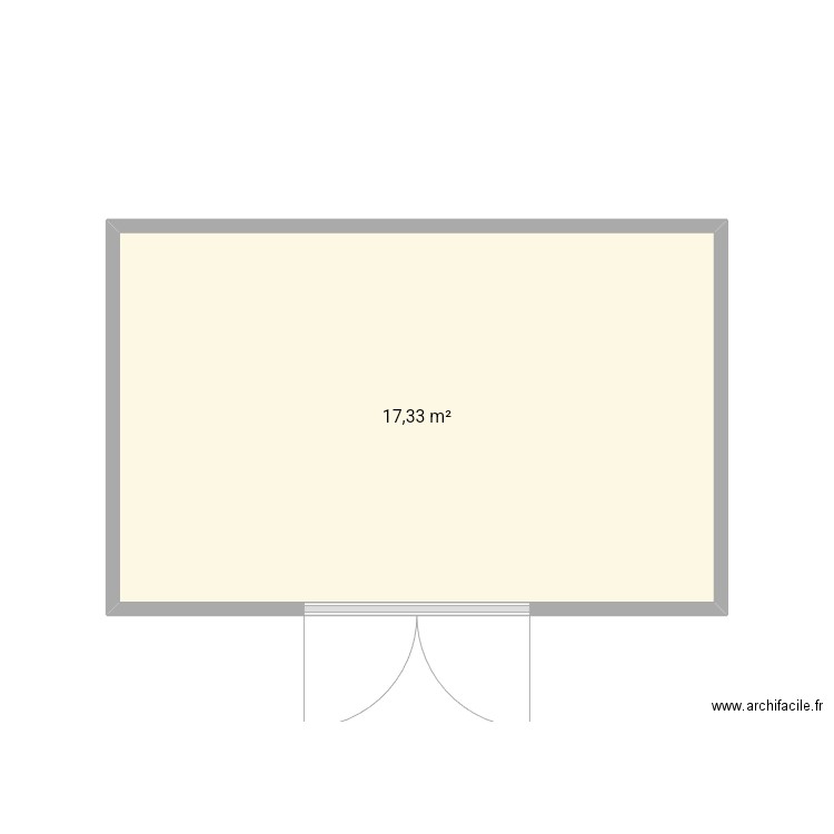 Abris de jardin. Plan de 1 pièce et 17 m2