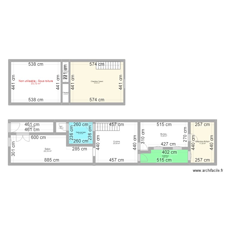 Plan Maison 156. Plan de 12 pièces et 141 m2