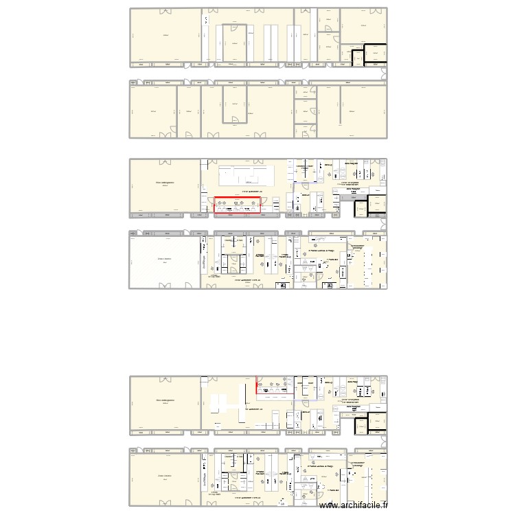 4eme_CB. Plan de 102 pièces et 1391 m2