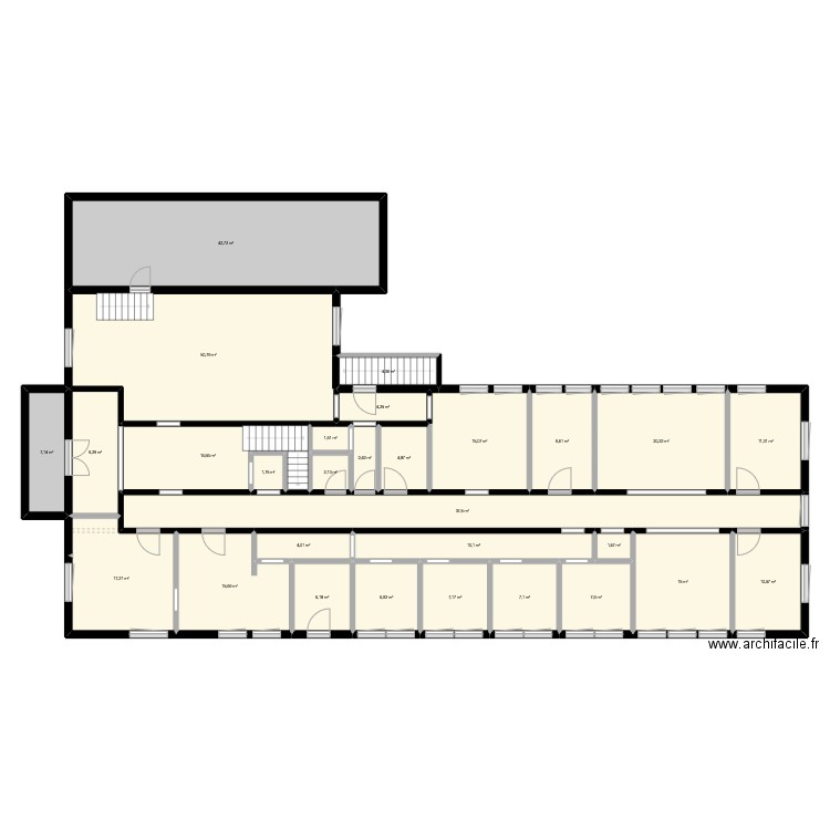 longwy RDC. Plan de 29 pièces et 351 m2